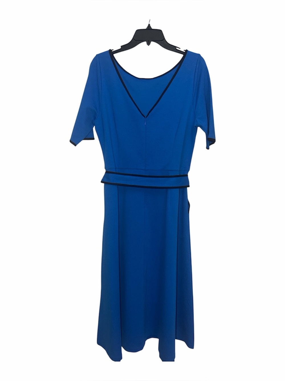 Boden Blue Midi Dress with Black Trim - Picture 3 of 10